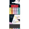 Faber-Castell Black Edition Sada 6 fixů s měkkým štětcovým hrotem. pastelové barvy