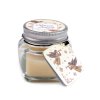 Malá vonná svíčka ve skle s jmenovkou 28 g (Balení 1 ks, Varianta 21 (Cranbery Caramel) červená světlá)