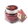 Malá vonná svíčka ve skle s jmenovkou 28 g (Balení 1 ks, Varianta 21 (Cranbery Caramel) červená světlá)