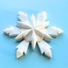 Bílý odlitek k dotvoření- Vločka