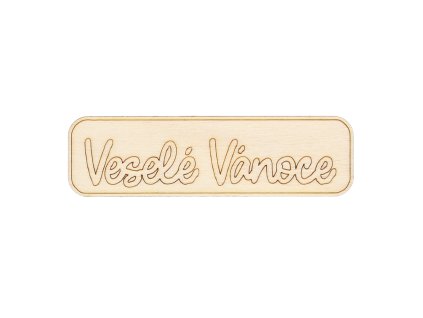 Veselé Vánoce nápis v cedulce