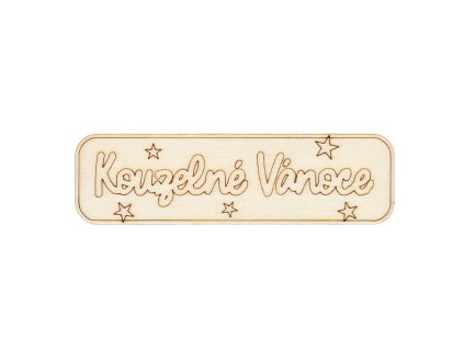 Kouzelné Vánoce nápis v cedulce