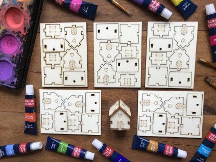 Skládací 3D domečky