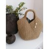 Háčkovaná SHOPPER  BAG - béžová