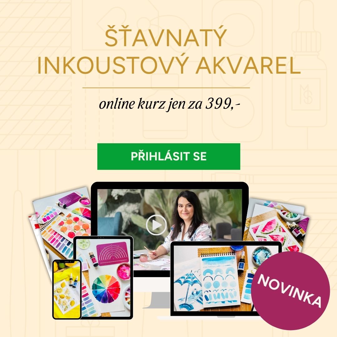 Šťavnatý inkoustový akvarel - mob