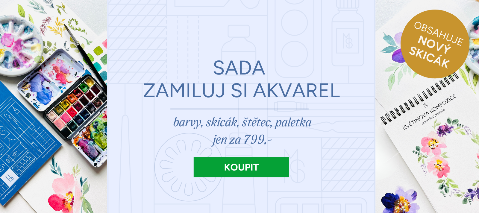 Akvarelová sada Zamiluj si akvarel