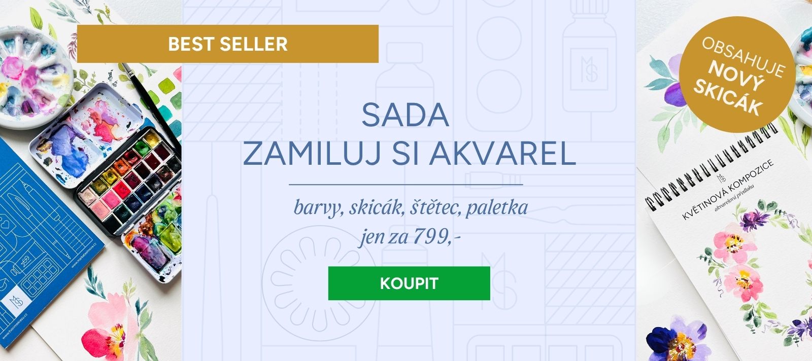 Akvarelová sada Zamiluj si akvarel