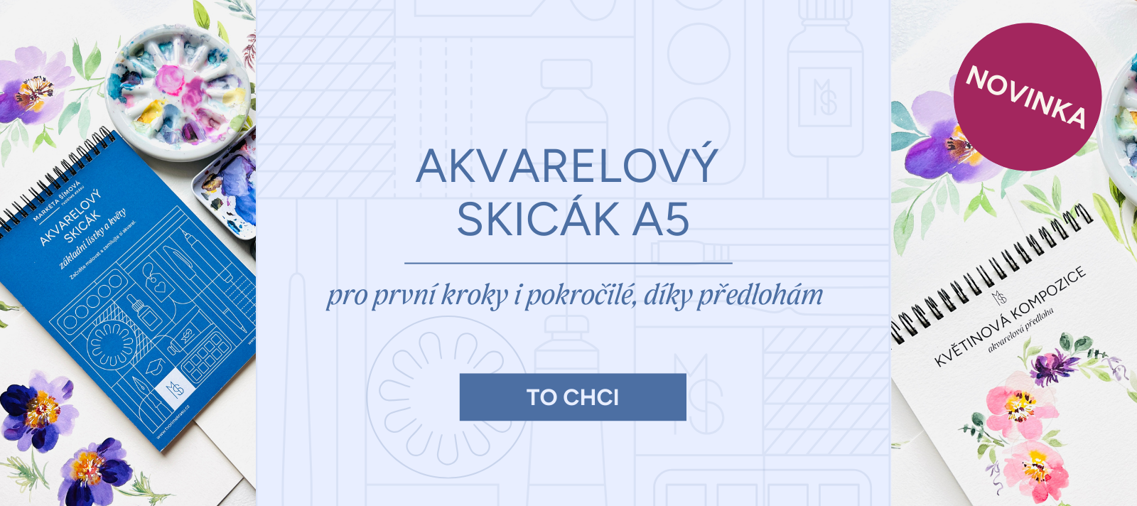 Akvarelový skicák A5 Zamiluj si akvarel
