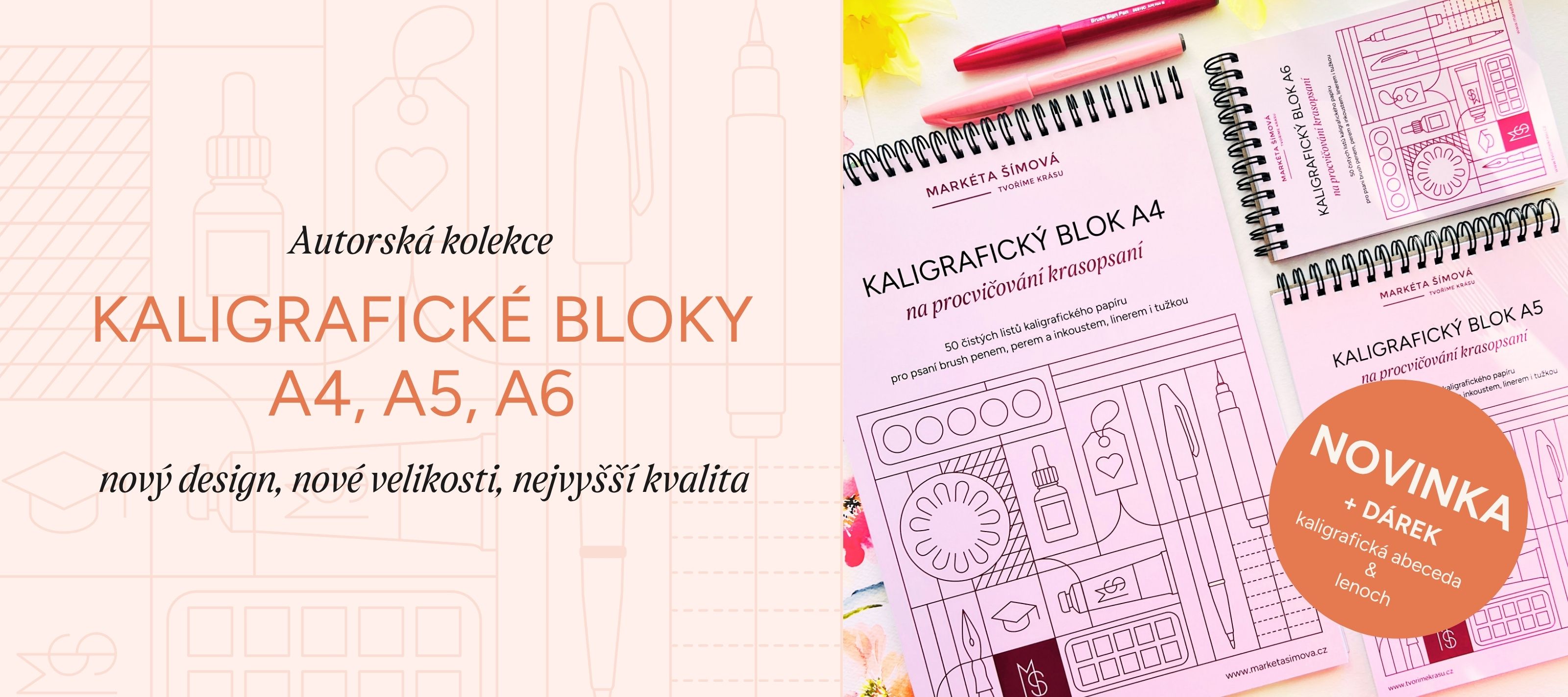 Kaligrafický blok A4 - brožura
