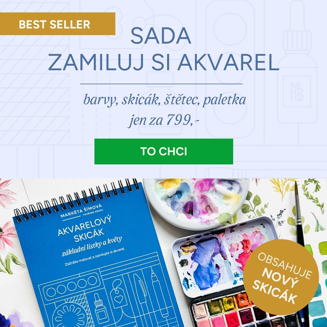 Akvarelová sada - zamiluj si akvarel - mob