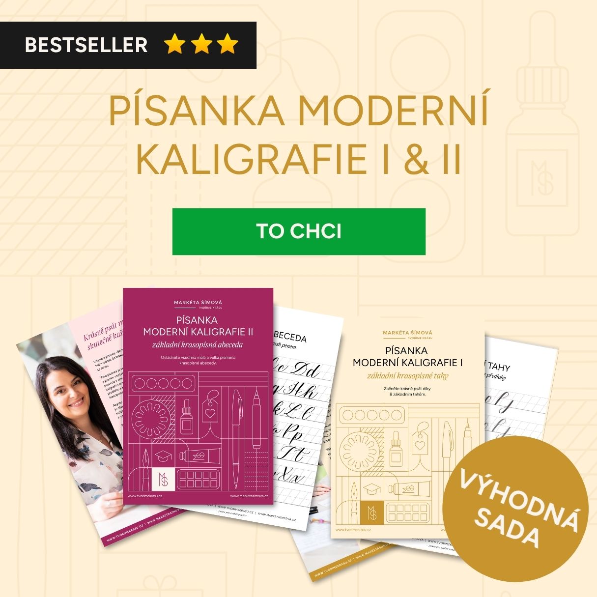 Výhodná sada písanek moderní kaligrafie