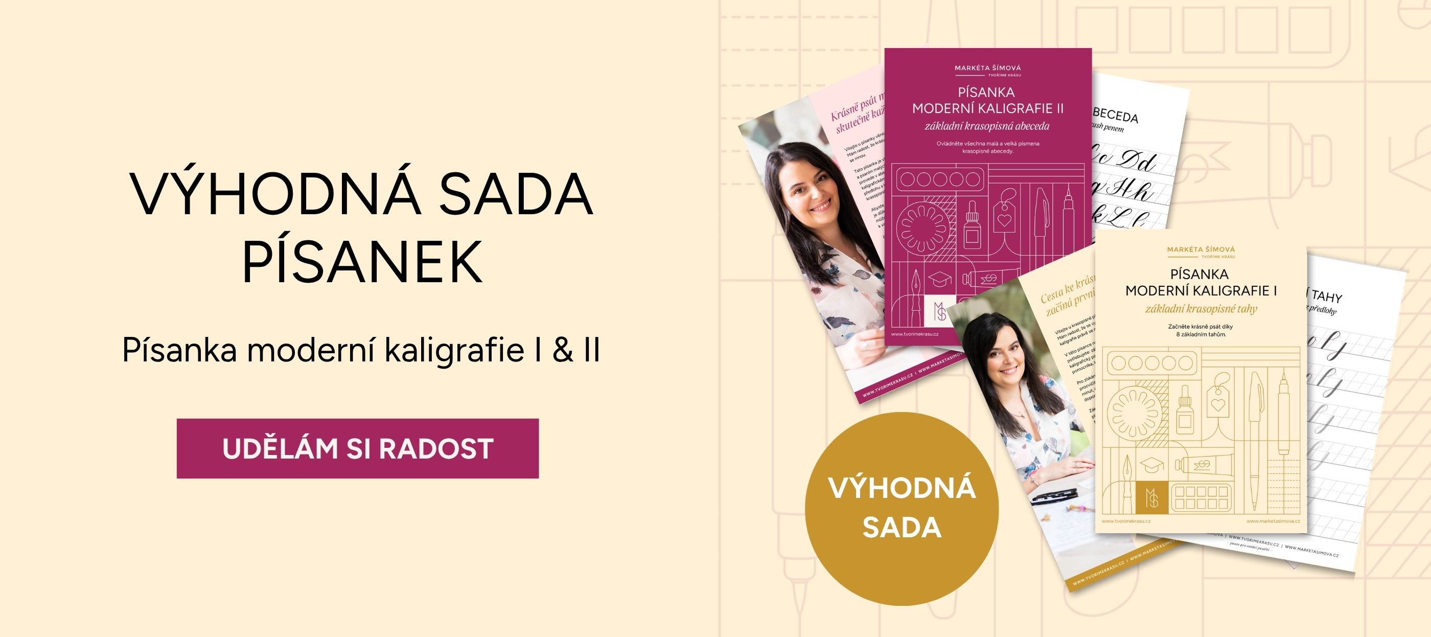 Výhodná sada písanek moderní kaligrafie