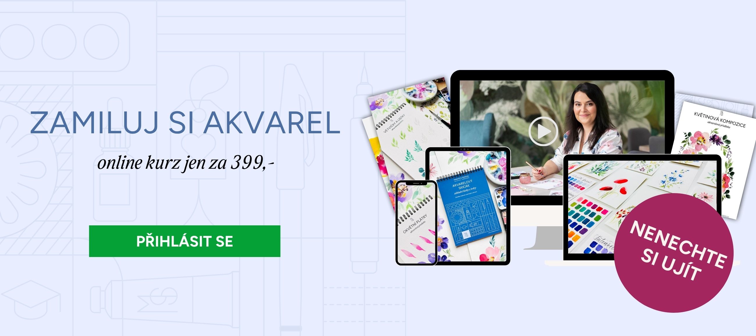 Zamiluj si akvarel online kurz