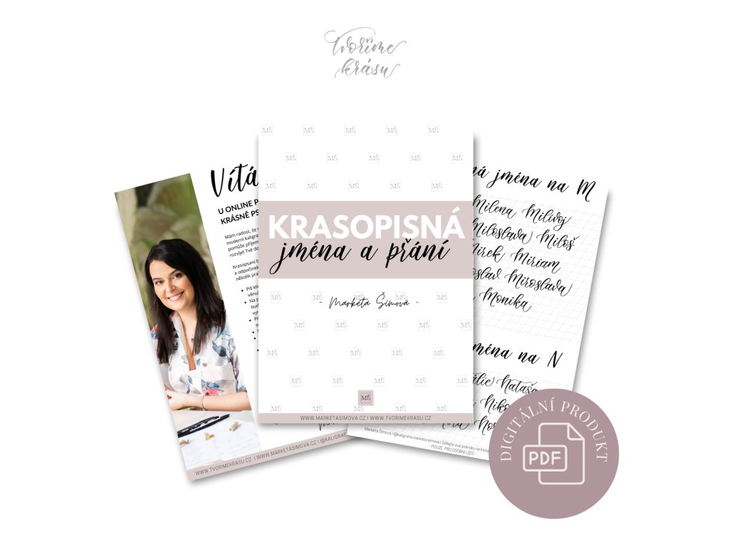 Digitální produkt - Markéta Šímová Krásně psaná jména a přání