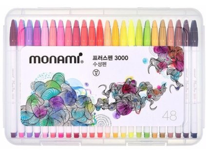 Kaligrafické fixy - linery Monami Plus Pen 3000 sada 48 barev