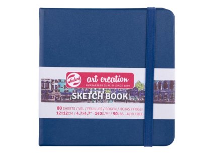 Akvarelový skicák Art Creation v pevné vazbě 12x12 cm 140 g - tmavě modrý