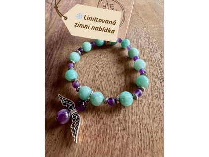 Minerální náramek AMAZONIT a AMETYST