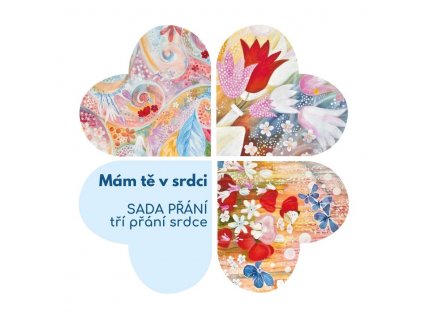 mam te v srdci sada přáníčka ve tvaru srdce tvorime srdcem