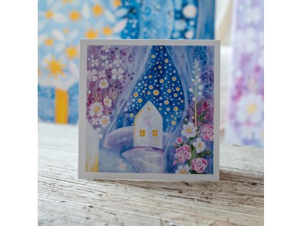 zimni sneni o letnich kvetech pranicko vanocni prani autorsky obrazek 13x13cm tvorime srdcem (5)