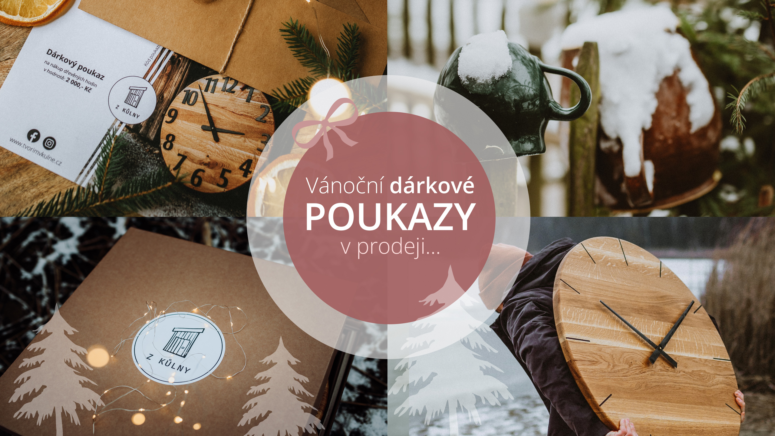 Hodiny z masivního dřeva