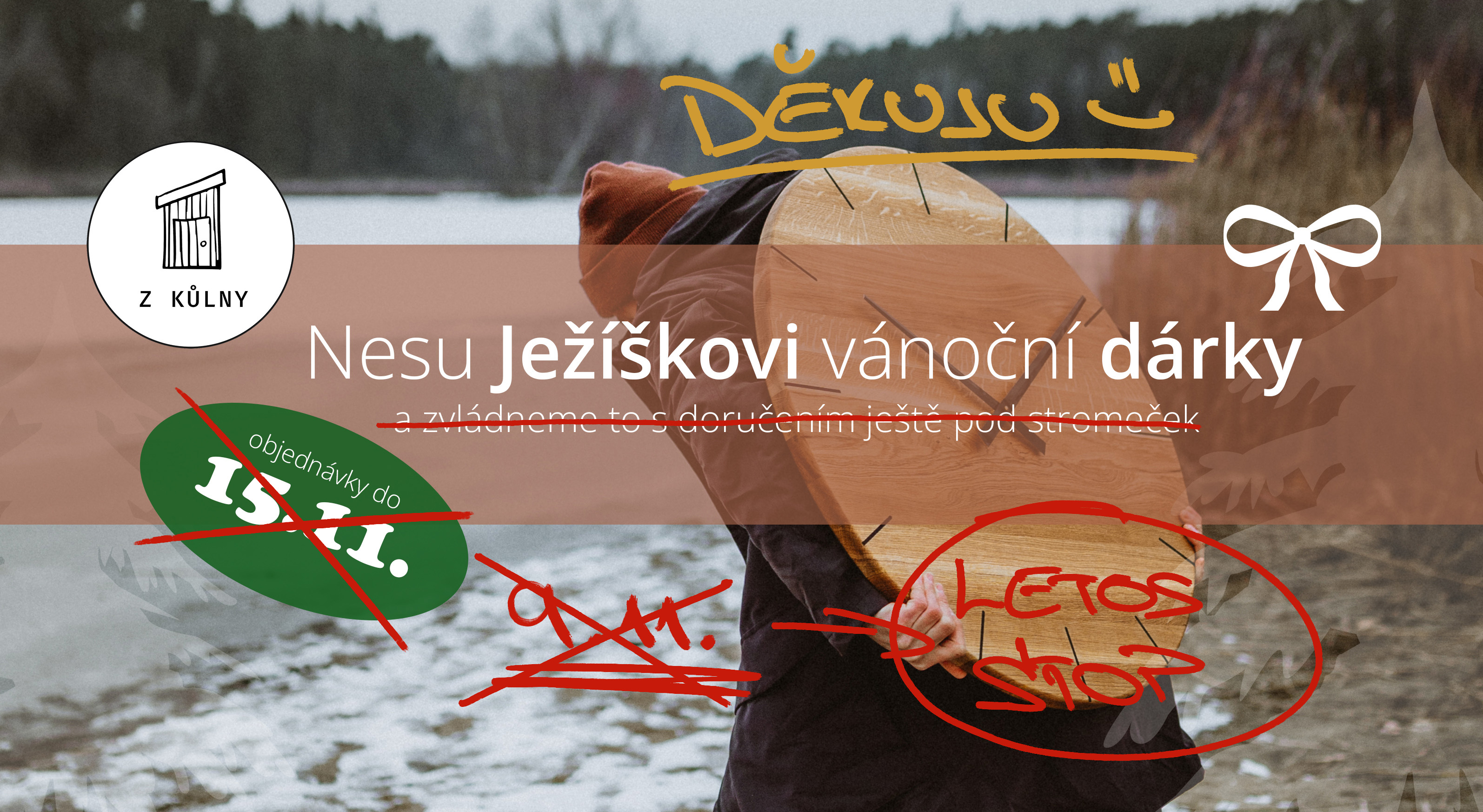 Hodiny z masivního dřeva