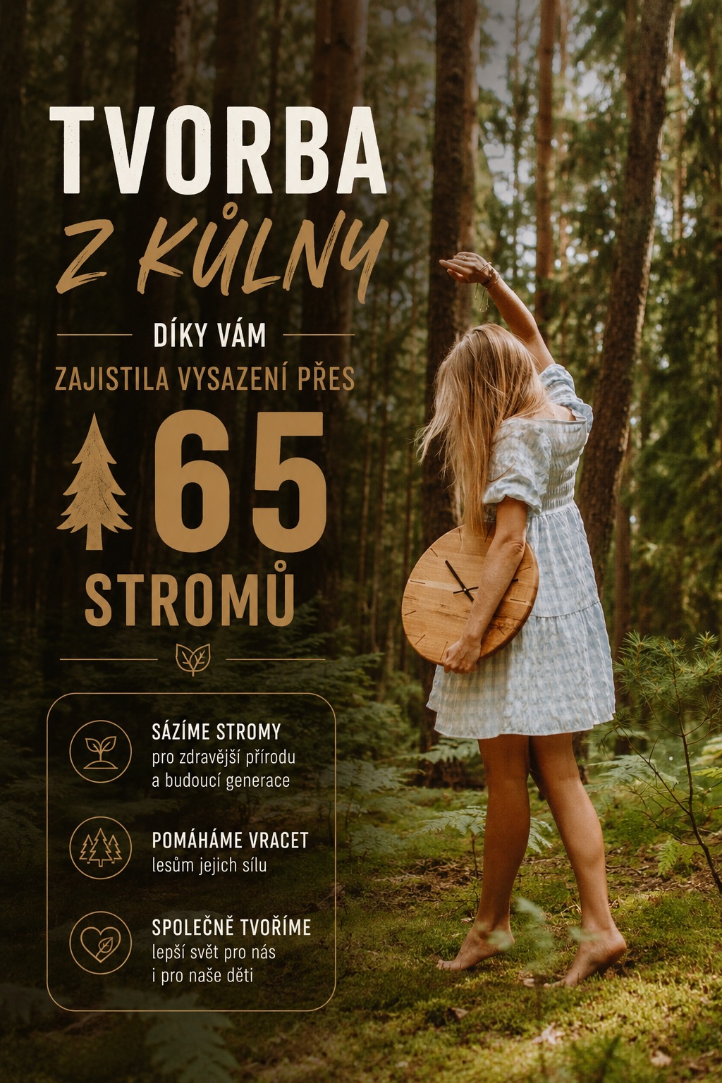 Hodiny z masivního dřeva