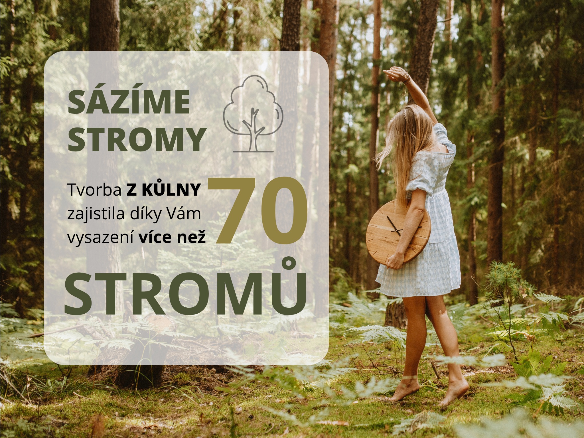 Hodiny z masivního dřeva