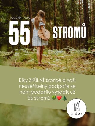 WOOOW 😍🙏 Díky vaší podpoře jsme společně vysadili 55 stromů. To je neuvěřitelné číslo, zvlášť když si před sebou ty stromy...