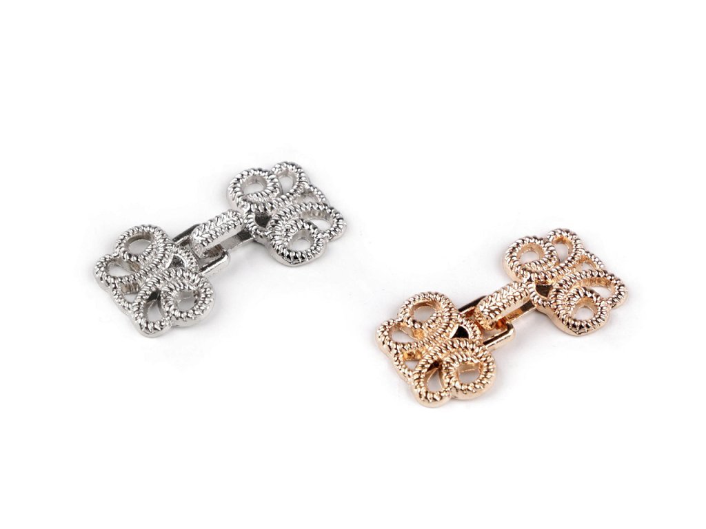 Ozdobné filigránové zapínání (Balení 1 pár, Varianta 1 nikl)