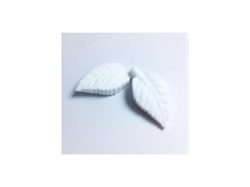 Kousátko silikonové LÍSTEČEK 50mm (1ks) - white