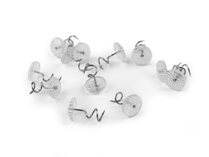 Spirálové špendlíky do čalounění (Balení 1 krab., Varianta transparent)