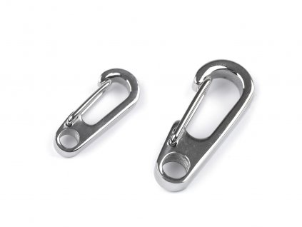 Karabina z nerezové oceli průvlek 3; 4 mm (Balení 1 ks, Varianta 1 (3 mm) platina)