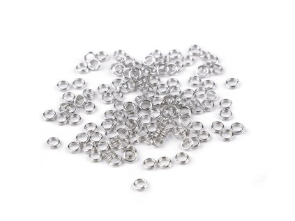 Spojovací kroužek dvojitý Ø4 mm (Balení 20 g, Varianta 1 nikl)