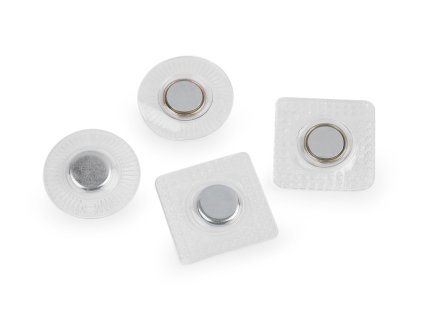 Skryté magnetické zapínání k našití Ø12 mm (Balení 2 pár, Varianta 1 transparent kulaté)