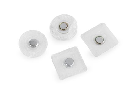 Skryté magnetické zapínání k našití Ø8 mm (Balení 2 pár, Varianta 1 transparent kulaté)