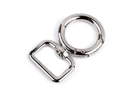 Kovová karabina otočná, průvlek 19 mm (Balení 1 ks, Varianta 1 nikl)