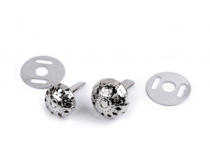 Dvounožkový hřeb / kovové nožičky na kabelky filigrán Ø10 mm; 12 mm (Balení 10 sada, Varianta 1 (Ø10 mm) nikl)