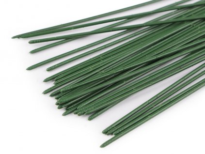 Floristický plastový stonek / drát délka 20 cm (Balení 30 ks, Varianta zelená)