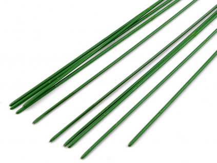 Floristický plastový stonek / drát délka 40 cm (Balení 10 ks, Varianta zelená)