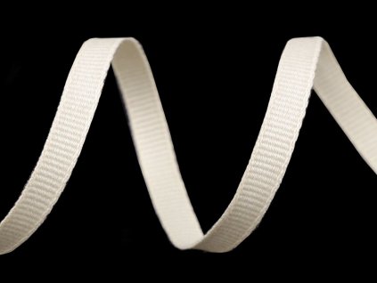 Rypsová bavlněná stuha šíře 10 mm (Balení 1 m, Varianta režná světlá)