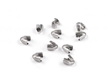 Koncovka rozevírací z nerezové oceli 3x3 mm (Balení 10 ks, Varianta platina)