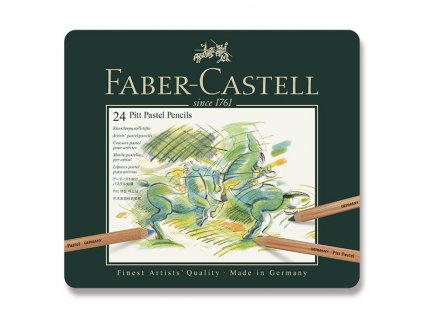 Umělecké pastely Faber-Castell Pitt Pastel plechová krabička, 24 barev