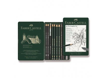 Grafitová tužka Faber-Castell Pitt Monochrome Graphite sada 11 kusů