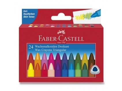 Voskovky Faber-Castell trojhranné 24 barev