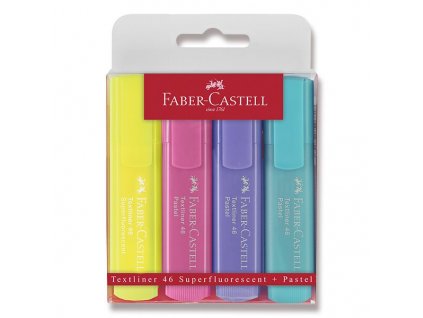 Zvýrazňovač Faber-Castell Textliner 1546 4 kusy, pastelové