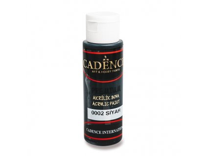 Akrylové barvy Cadence Premium 70 ml, výběr barev černá