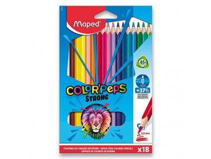 Pastelky Maped Color'Peps Strong 18 barev