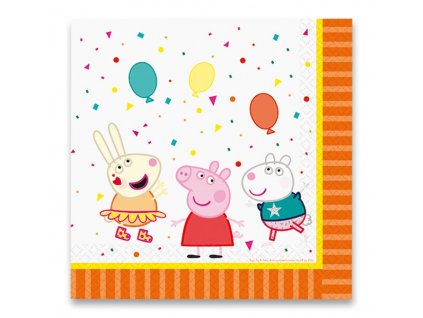 Papírové ubrousky Peppa Pig 33 x 33 cm, 16 ks