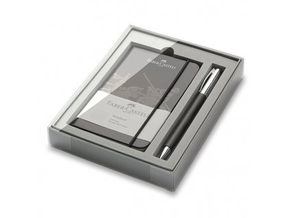 Faber-Castell Ambition Precious Resin kuličkové pero, dárková kazeta se zápisníkem