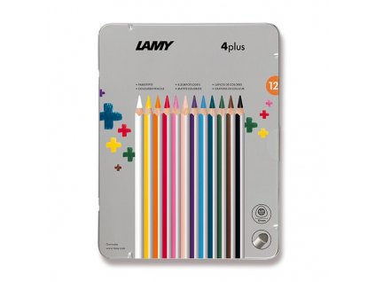 Pastelky Lamy 4plus 12 barev, plechová krabička